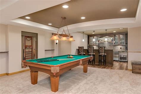 20 Basement Designs With Pool Table