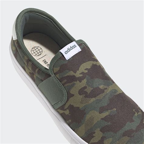 Adidas Vulc Raid3r Lifestyle Skateboarding Slip On Canvas Graphic Print Shoes Green Adidas Sa