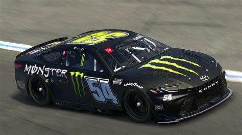 2024 Ty Gibbs No 54 Monster Energy Toyota Camry XSE By David T Cabrera