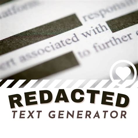 Redacted Text Generator