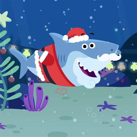 Santa shark baby shark songs for kids christmas song toddler music ...