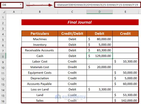 How To Make Journal Entries In Excel Steps