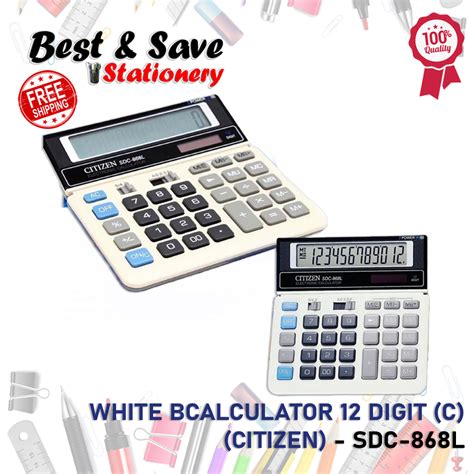 BEST SAVE Citizen SDC 868L 12 Digit Large Size Desktop Calculator Big