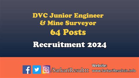 Dvc Junior Engineer Je Mine Surveyor Recruitment Apply For Posts