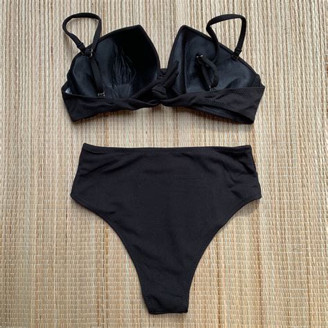 Biquini Hot Pants Top Transpassado Preto Dondoca Moda Feminina Dondoca Moda Feminina