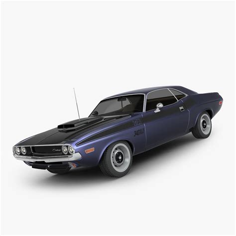 Dodge Challenger 1970 Con Interior Modelo 3D 199 Obj Max Lwo Fbx