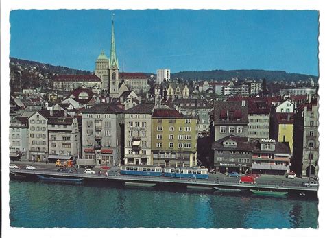 AK ca 1960 Limmatquai Zürich mit Tram Kaufen auf Ricardo