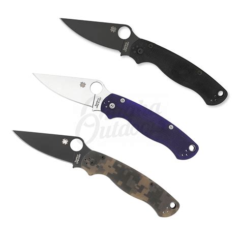 Spyderco Para Military Folding Knife Plain Clip Point Free