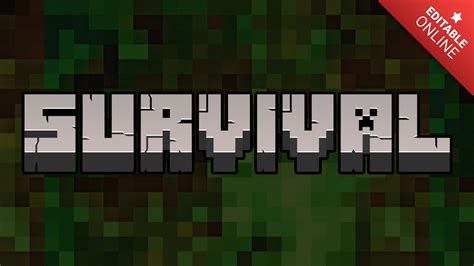 Survival Minecraft Logo Text Effect Generator