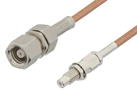 Smc Plug To Smc Jack Bulkhead Cable Using Rg Coax