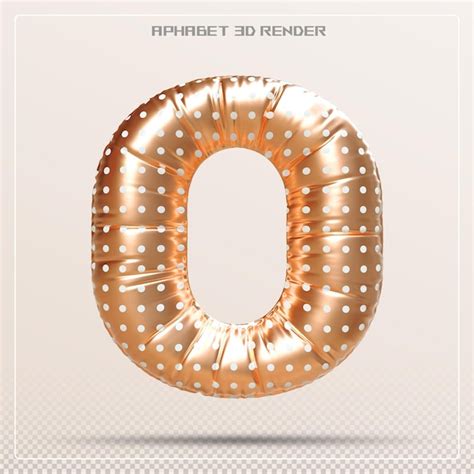 Premium PSD Bubble Letter O Font Gold Alphabet 3d Render