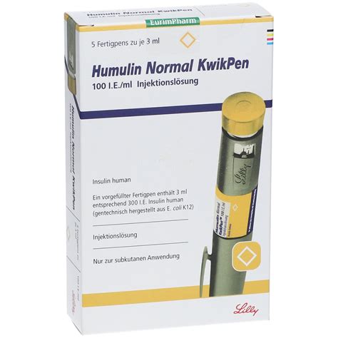 Humulin Normal Kwikpen 5 St Mit Dem E Rezept Kaufen Shop Apotheke