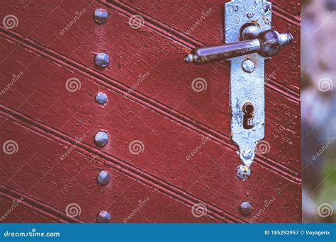 Old Vintage Wooden Doors With Metal Rivets Stock Image Image Of Door