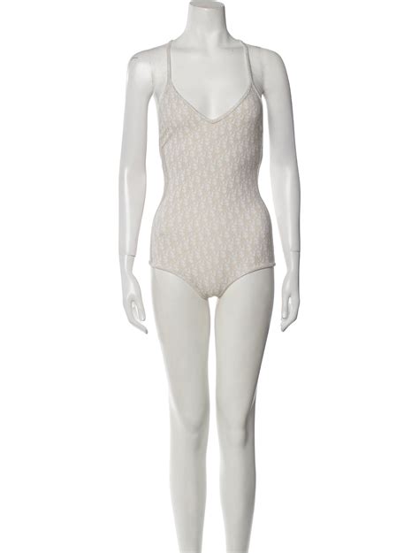Christian Dior Glitter Accents One-Piece - Neutrals Swimwear, Clothing