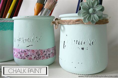 Manualidades Y Tendencias Chalk Paint Tarros De Cristal Shabby Chic