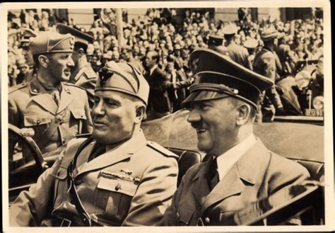 Ansichtskarte Postkarte Adolf Hitler Benito Mussolini Akpool At