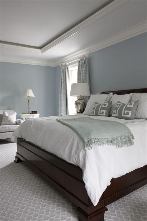 Sally Steponkus Interiors * Bethesda | Blue master bedroom, Master