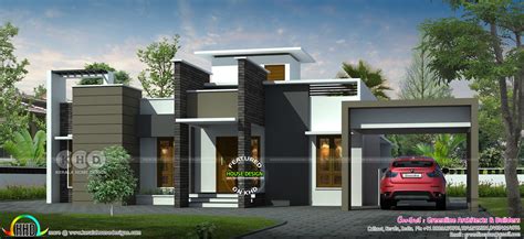 1888 Sq Ft 3 Bedroom Flat Roof Modern House Kerala Home Design And