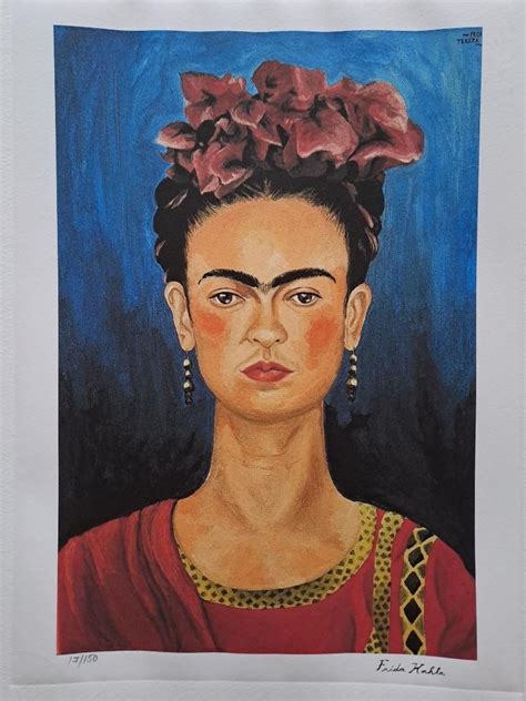 Frida Kahlo Autoportrét Mexičanka unikátní litografie Aukro