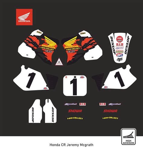 Honda Cr125 1995 1997 Cr250 1995 1996 Decal Stickers Tribute Jeremy