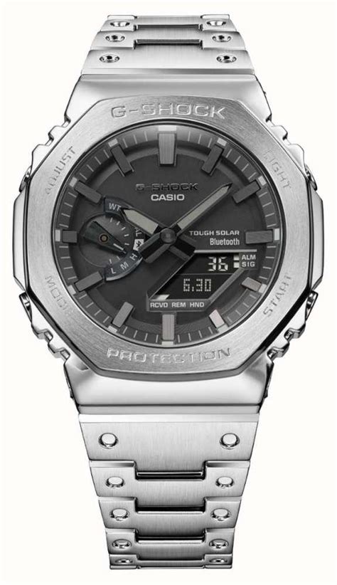 Casio Men S G Shock Bluetooth Full Metal Silver Solar Power Watch With