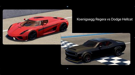 Driving Empire Drag Race Koenigsegg Regera Vs Dodge Hellcat YouTube