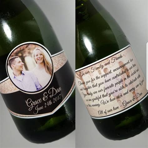 Personalized Wedding Mini Champagne Labels Set 187ml Etsy