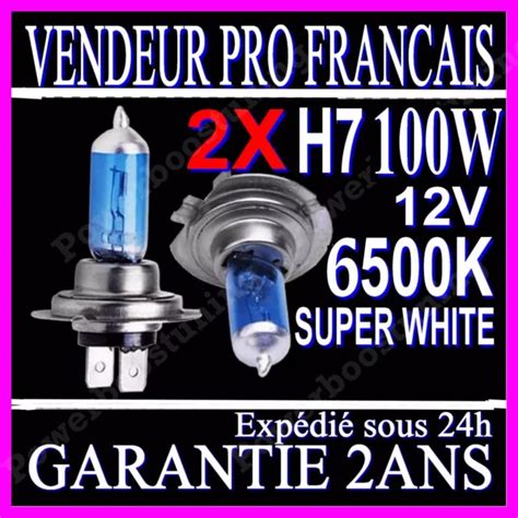 Lot De Ampoules Effet Xenon H W Halog Ne Lumi Re Blanche K