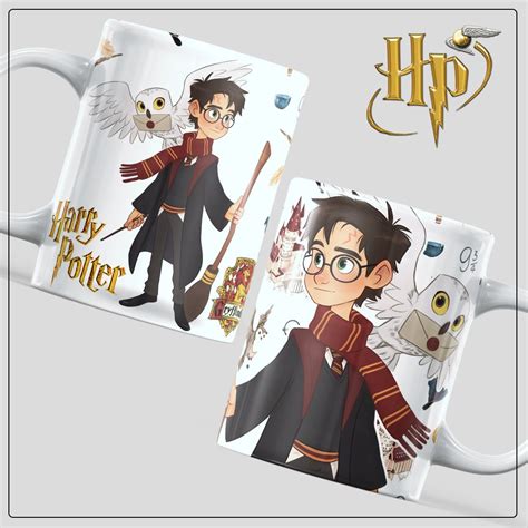 Caneca Harry Potter Cor Harry E Edwirges Madeiramadeira