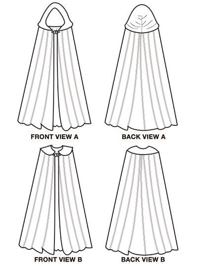 Free Sewing Pattern For Hooded Cloak