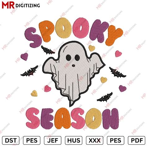 Spooky Season Halloween Embroidery Design V3 Dst Pes Jef