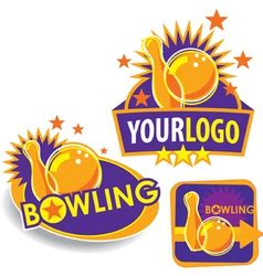 Swoosh Bowling Ball Logo Icon Royalty Free Vector Image