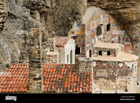 Inside view courtyard sumela monastery hi-res stock photography and ...