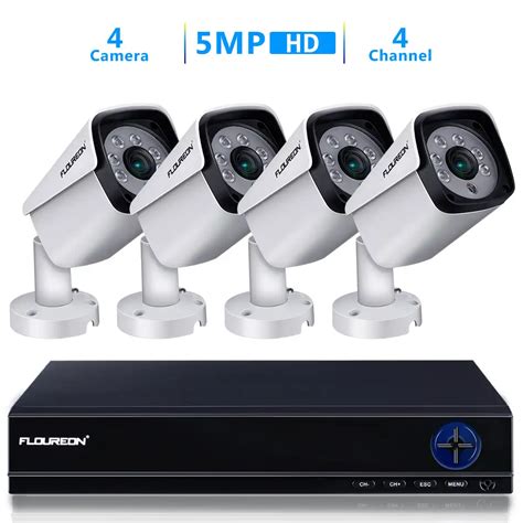 Floureon 4CH Wireless CCTV 1080P DVR Kit 4pcs Outdoor Wifi 720P IP