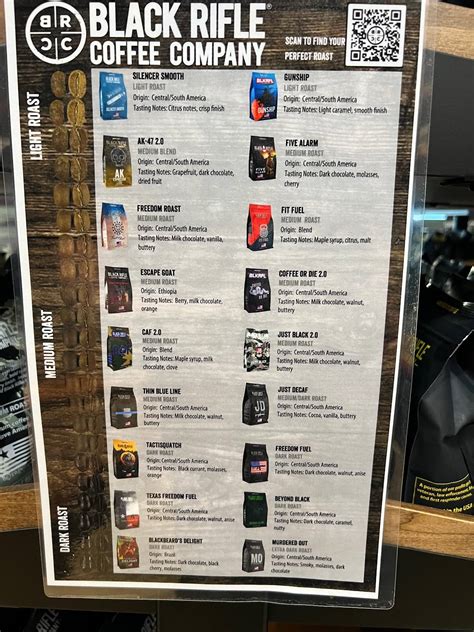 Menu At Black Rifle Coffee Company Virginia Beach