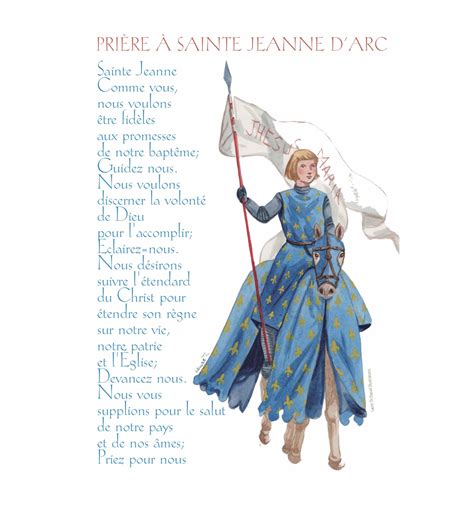 Carte Priere A Sainte Jeanne D Arc