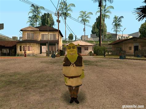 Gta San Andreas Shrek Player Skin Mod Gtainside