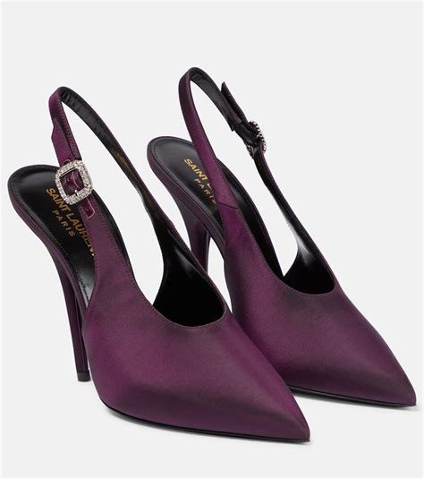 Popular Designer Purple Saint Laurent Pumps Editorialist