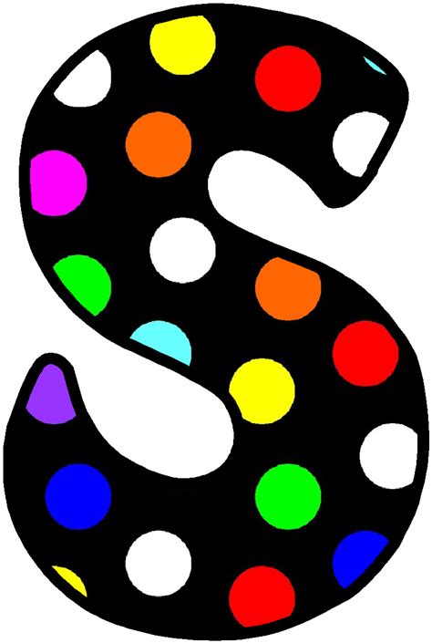 Polka Dot Letter S Template