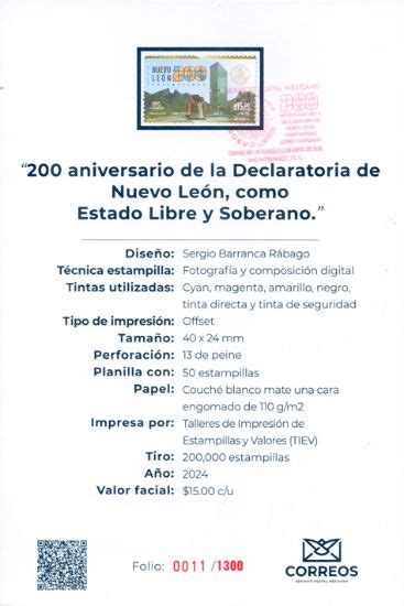 CorreosClic 200 Aniversario de la Declaratoria de Nuevo León como