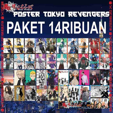 Jual Paket Bundle Poster Anime Manga Tokyo Revengers Bahan Tebal