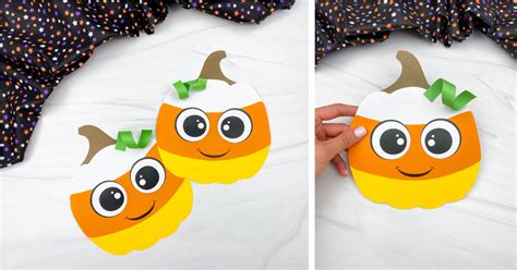 Candy Corn Pumpkin Craft For Kids [Free Template]