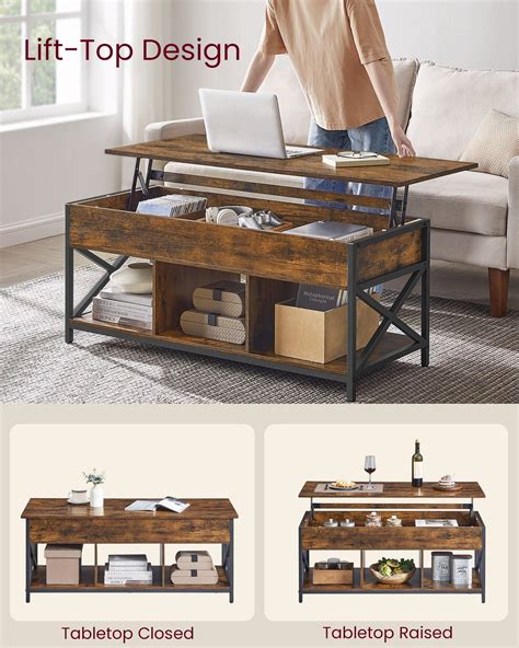 Lift Top Coffee Table with Storage Shelf | FredCo