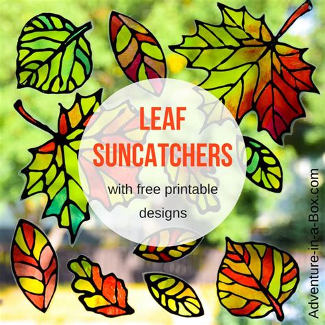 Fall Leaf Suncatchers With Free Printable Templates