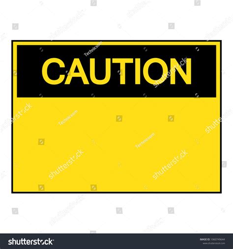 Caution Tag Template Label Symbol Sign Stock Vector (Royalty Free ...