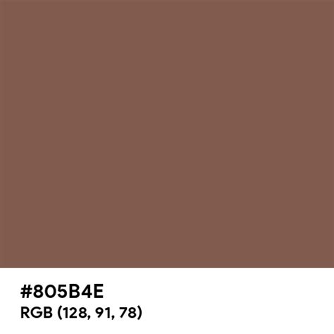 Best Brown Color Hex Code Is 805b4e