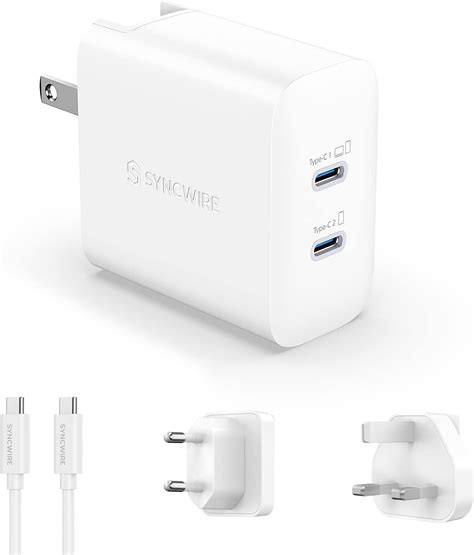 Amazon 【pd充電器 67w 2ポート】syncwire Pd 充電器 65w Usb C 充電器 【三年保証 Pse認証済