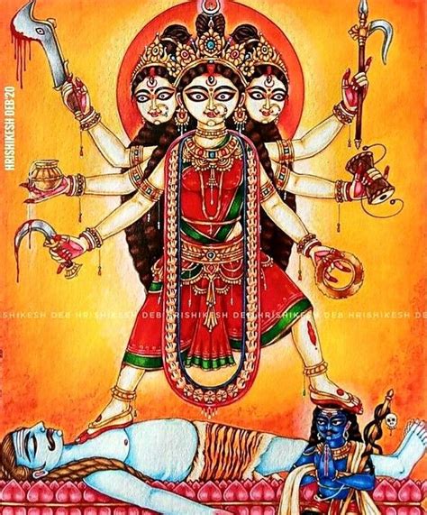 Pin By Uma On Shakthi Goddess Kali Images Goddess Artwork Durga Painting