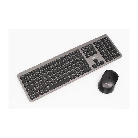 BLUESTORK Pack Easy Slim Gris métal Ensemble clavier et souris Sans fil