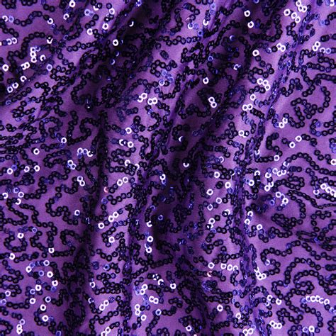 Broadway Sequin Fabric Purple Metallic Sequin Shine Trimmings And Fabrics